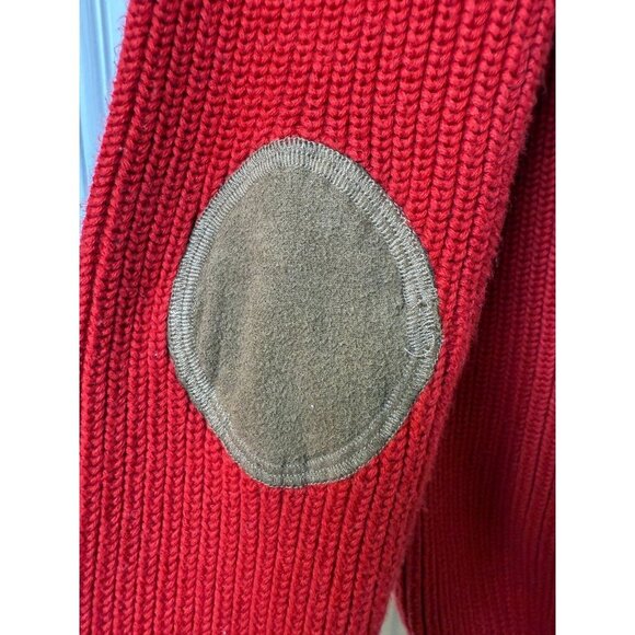 Hope & Henry Youth Boy's Red Sweater wth Elbow Pads and Wooden Buttons SZ S - Picture 9 of 11